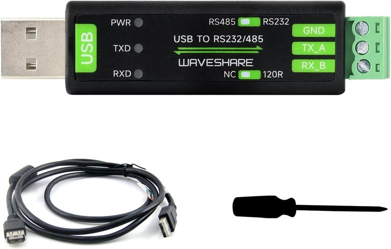 ويف شير محول تسلسلي USB الى RS232/485، رقاقة FT232RNL الاصلية، يتميز بنقل اكثر استقرارا، مناسب للاجهزة المتعددة، متوافق مع ماك/لينكس/اندرويد/ويندوز 11/10/8.1/8/7، الخ - Image 1