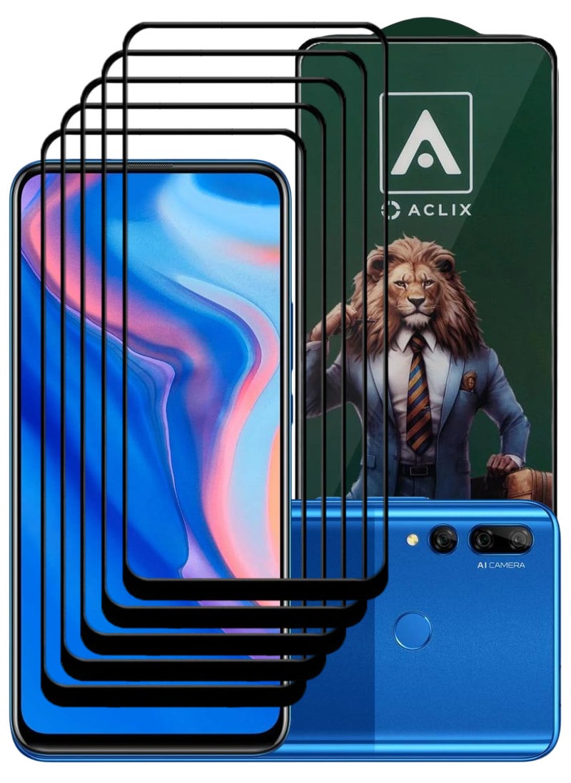 ACLIX 5 Pieces Antistatic ESD Dustproof Premium Quality High Definition Tempered Glass Screen Protector Designed For Huawei Y9 Prime (2019) - Image 1