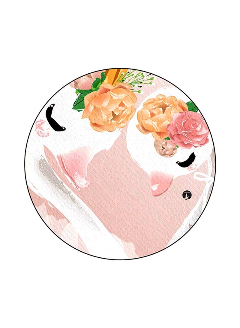 RKN Swans Printed Mouse Pad Multicolour