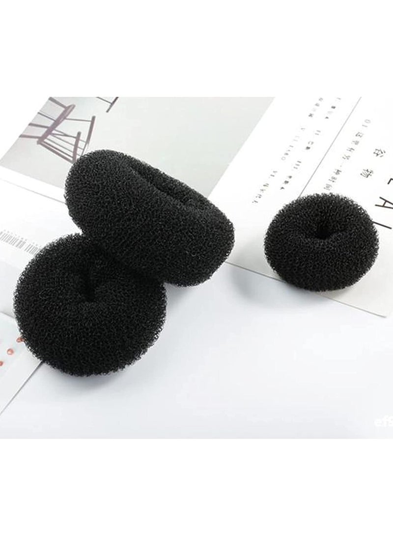 ORiTi صانع كعكة الشعر 7 قطع - صانع كعكة الشعر على شكل حلقة مع 5 أربطة شعر و 20 دبوس شعر أسود - Image 3