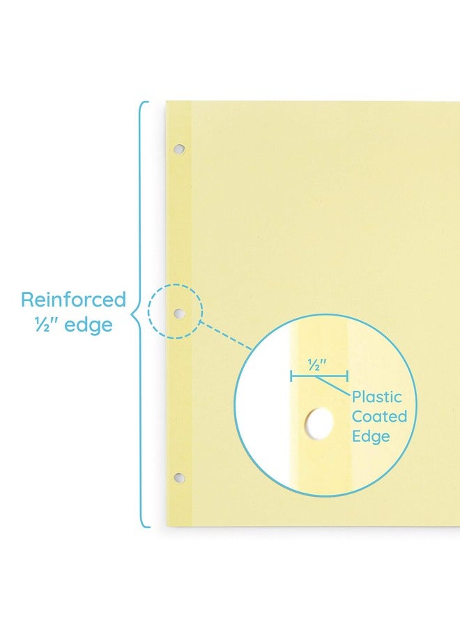 Blue Summit Supplies 8-Tab Binder Dividers, Manila Paper With Insertable Colored Plastic Tabs, Reinforced 3 Ring Dividers With Perforated Paper Tab Inserts, 48 Sets  - Image 3