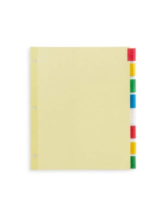 8-Tab Binder Dividers, Manila Paper With Insertable Colored Plastic Tabs, Reinforced 3 Ring Dividers With Perforated Paper Tab Inserts, 48 Sets - pzsku/Z09A3EEE4E22B0D76A416Z/45/_/1731921993/9ad90eb2-d831-4ca9-90cd-b1ae68829803