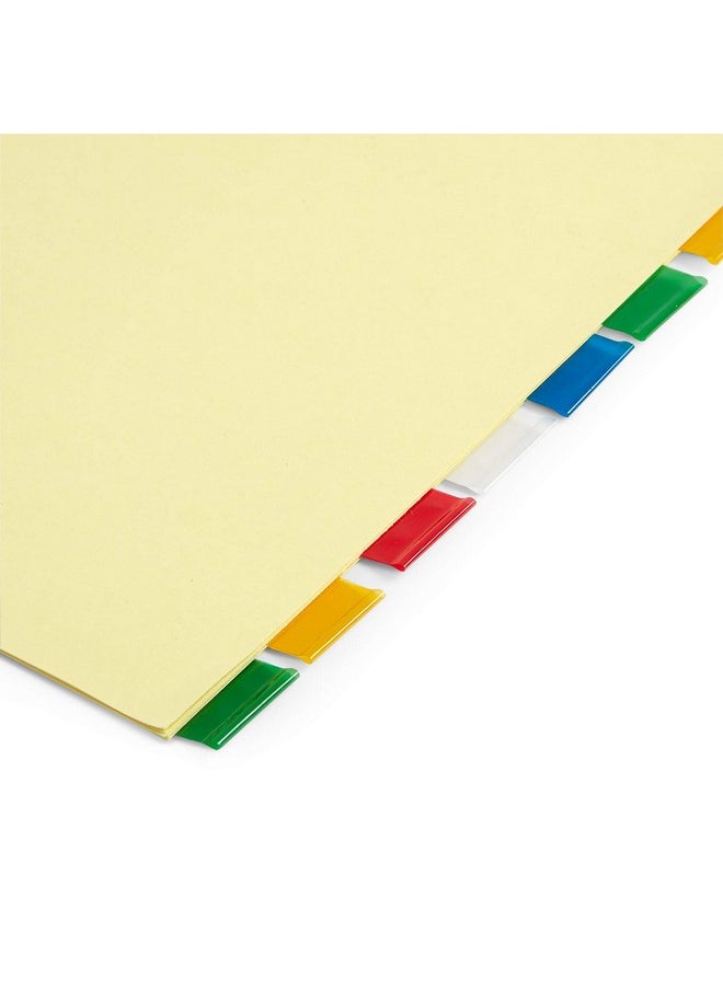 Blue Summit Supplies 8-Tab Binder Dividers, Manila Paper With Insertable Colored Plastic Tabs, Reinforced 3 Ring Dividers With Perforated Paper Tab Inserts, 48 Sets  - Image 4
