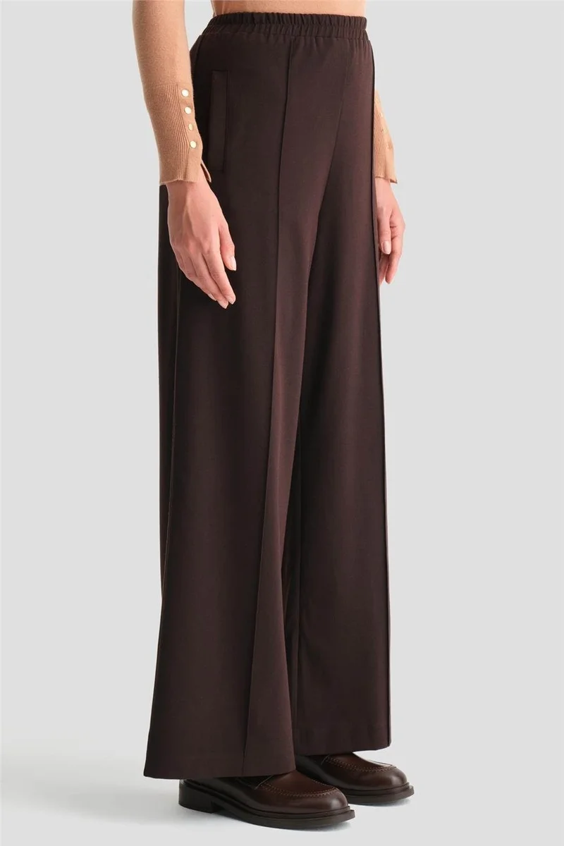 ARMINE Elastic Waist Palazzo Trousers 24K2703 Brown