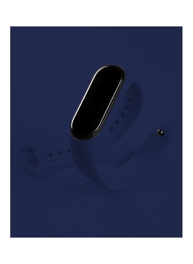 NIBEMINENT Xiaomi Mi Band 7 Replacement Strap Soft Silicone Watch Sport Wristband Bracelet Compatible with Smart Fitness Tracker 2022 Release Drak Blue  - Image 3