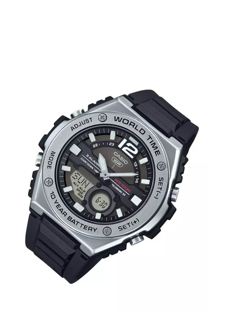 كاسيو ساعة كاسيو الشبابية التناظرية الرقمية MWQ-100-1AVDF - Image 2