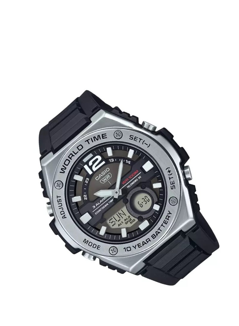 كاسيو ساعة كاسيو الشبابية التناظرية الرقمية MWQ-100-1AVDF - Image 3