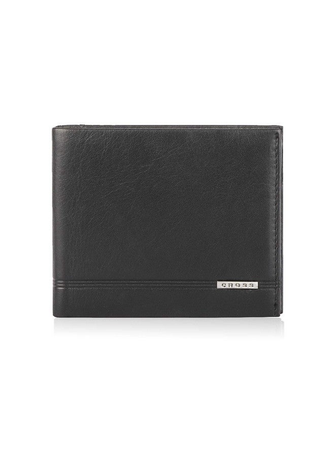 Cross Cross Black Men's Wallet Stylish Genuine Leather Wallets for Men Latest Gents Purse with Card Holder Compartment (AC018121B)  - Image 1