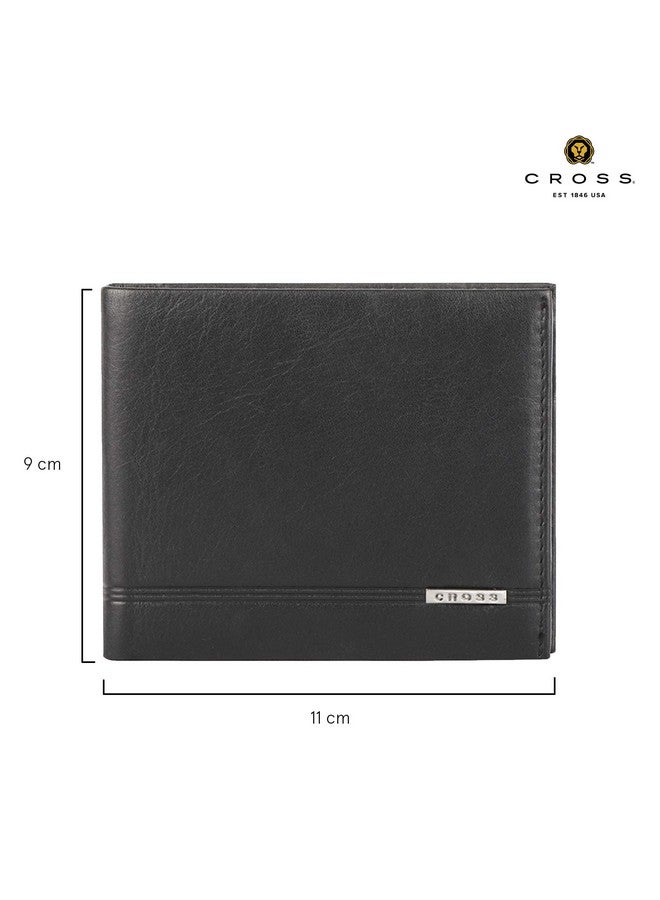 Cross Cross Black Men's Wallet Stylish Genuine Leather Wallets for Men Latest Gents Purse with Card Holder Compartment (AC018121B)  - Image 5