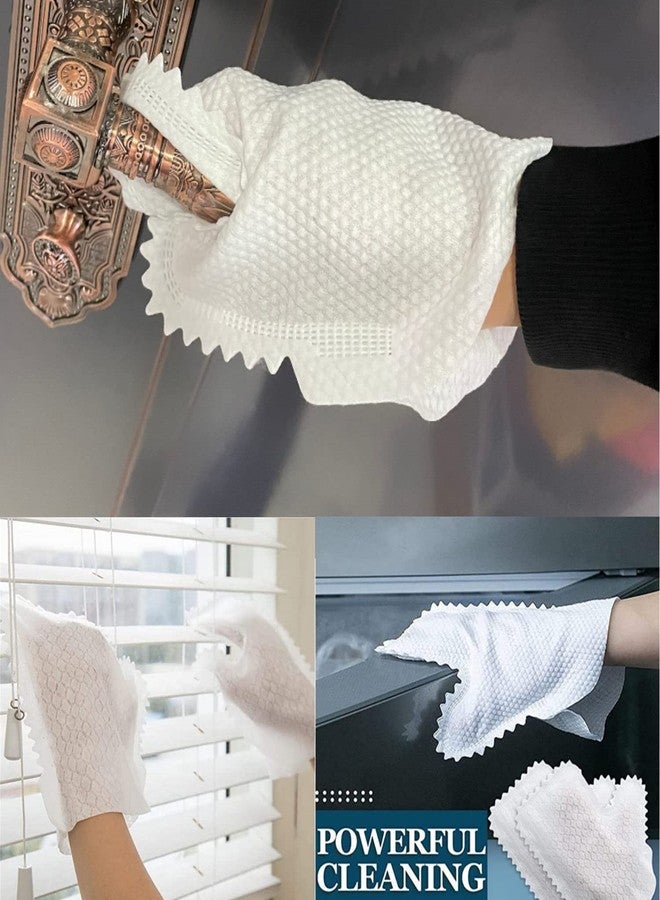 ARAINY Home Disinfection Dust Removal Gloves Microfiber Dusting Gloves 50PC Non-woven Fish Scale Diposible Cleaning Gloves Duster for Car Truck Mirrors Lamp Baseboard - Image 4