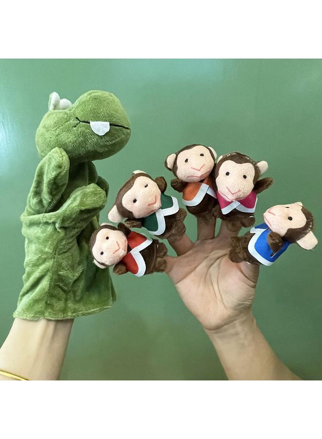 2025 Cross-border New Cartoon Animal Plush Toy Finger Doll Baby Soothing Finger Doll Panda Rabbit - Image 1