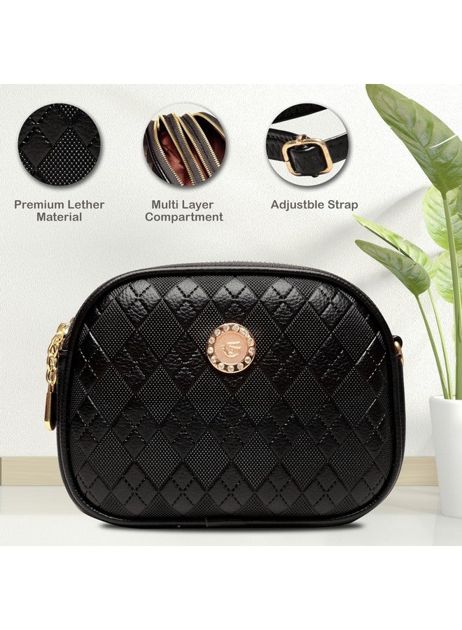 ketmart Crossbody Bags for Women Vegan Leather Purses Small Shoulder Handbags with Strap (Color_Black) - Image 5