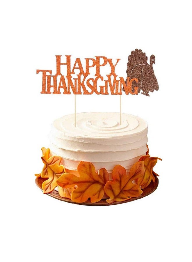 BinaryABC Happy Thanksgiving Cake Topper Cake Picks,Thanksgiving Cake Decorations Party Supplies, Fall Themed Party Decoration,5Pcs - Image 4