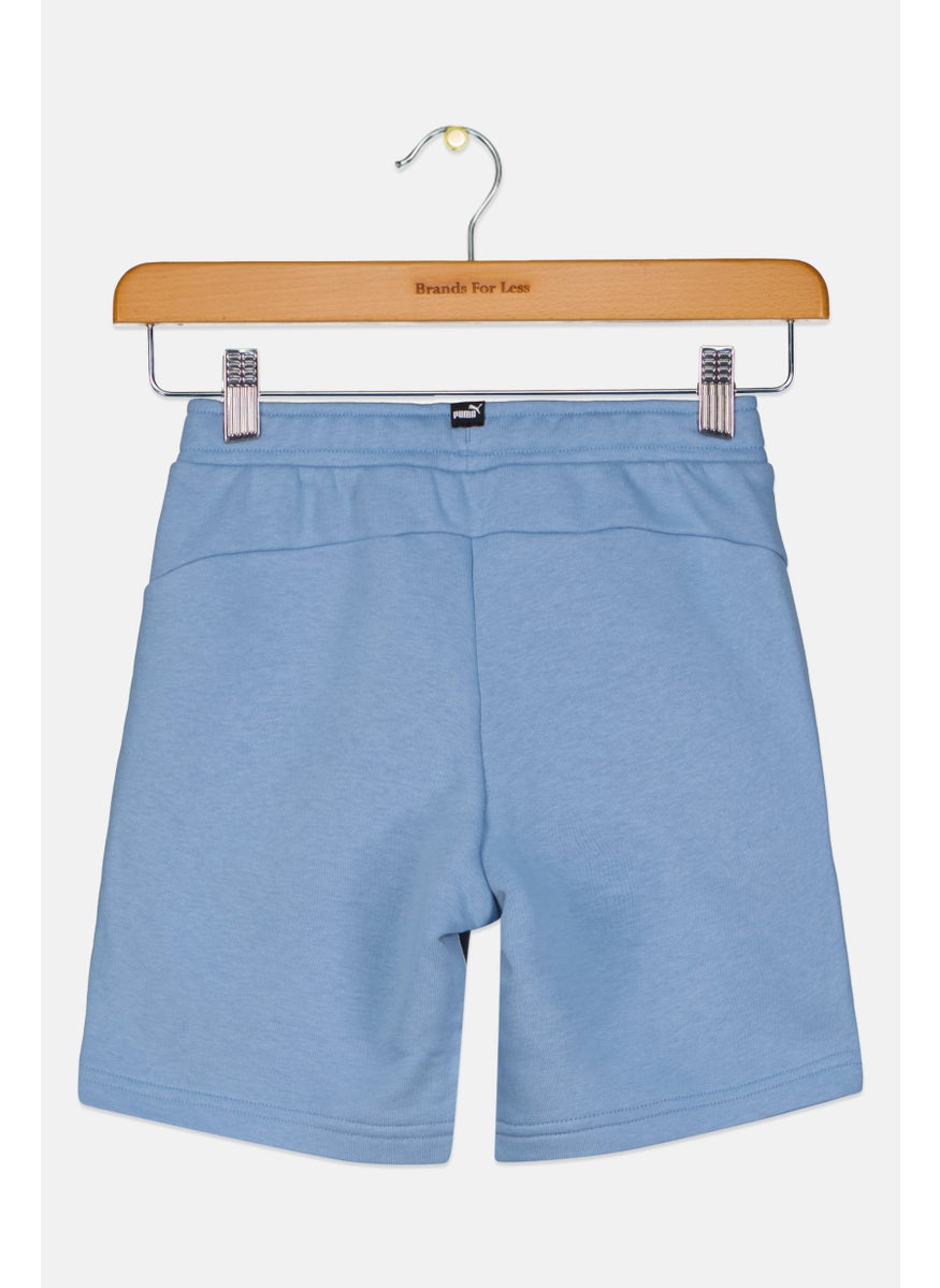 PUMA - Kids Boy Sportswear Fit Brand Logo Short, Light Blue - Image 1