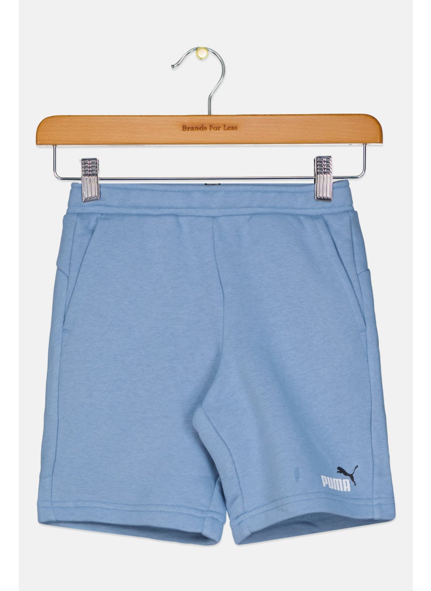 PUMA - Kids Boy Sportswear Fit Brand Logo Short, Light Blue - Image 1