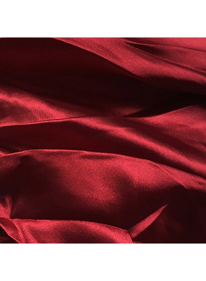 BACKGARDEN Ladies 20 Yard Elegant Satin Long Full Skirt for Ballroom Belly Dance Performance Costume Dress Dark Red - Image 4