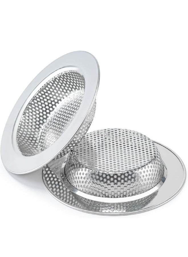 Generic 2-Piece Stainless Steel Mesh Kitchen and Bathroom Sink Strainer, Different Size  - Image 1