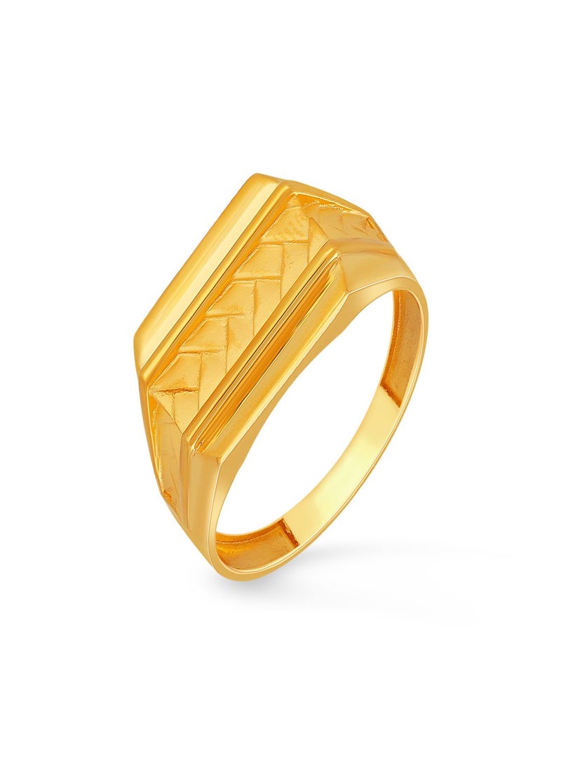 Malabar Gold and Diamonds 22 Karat 916 Purity Yellow Gold Ring for Men DZRN1425Y22 - Image 1