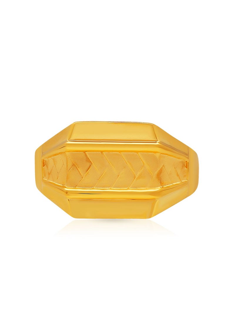 Malabar Gold and Diamonds 22 Karat 916 Purity Yellow Gold Ring for Men DZRN1425Y22 - Image 2