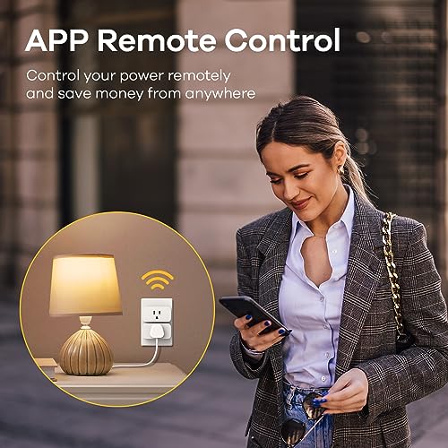 Linkind Matter Smart Plug, Work with Apple Home, Siri, Alexa, Google, SmartThings, Smart Outlet 15A/1800W Max, Smart Home Automation, APP Remote Control,Timer&Schedule, 2.4G Wi-Fi Only, 2 Pack - Image 5