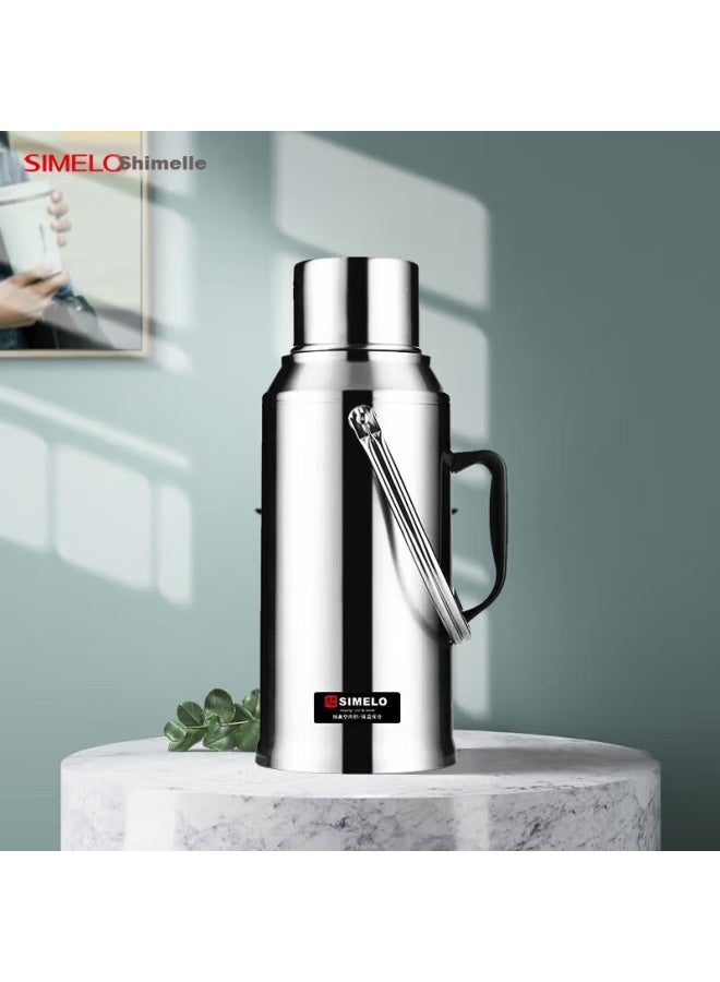 Simelo All-steel Insulated Bottle With Glass Inner Liner, Hot Water Thermos, Student Dormitory Insulated Bottle, Kettle, 3.2l Natural Color - Image 1
