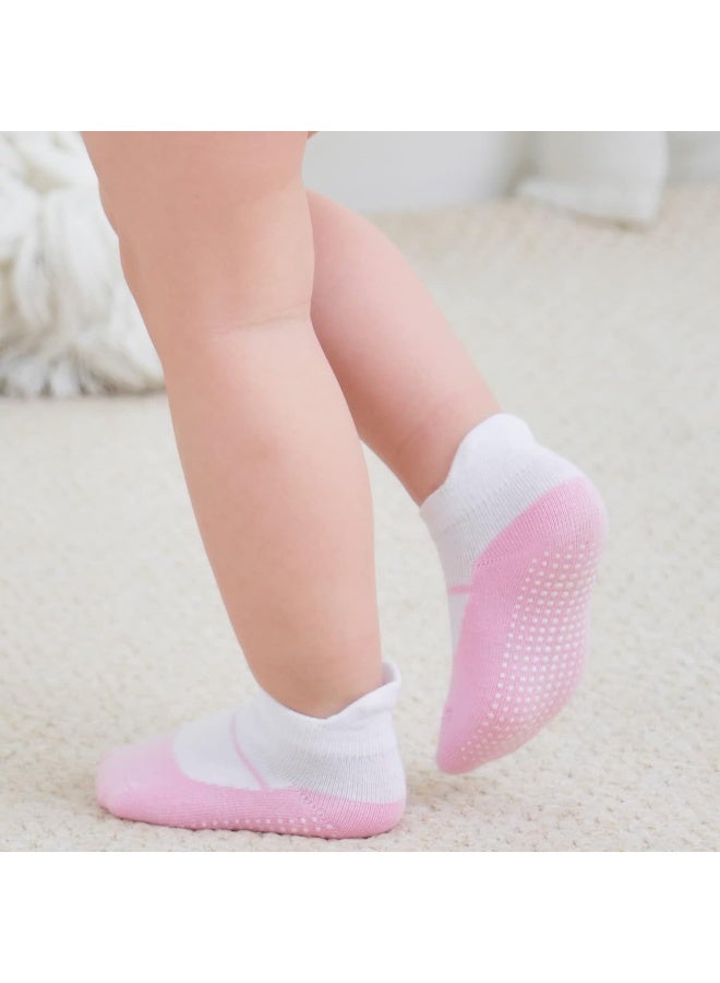 ZAPLES Zaples Baby Non Slip Grip Ankle Socks with Non Skid Soles for Infants Toddlers Kids Boys Girls - Image 5