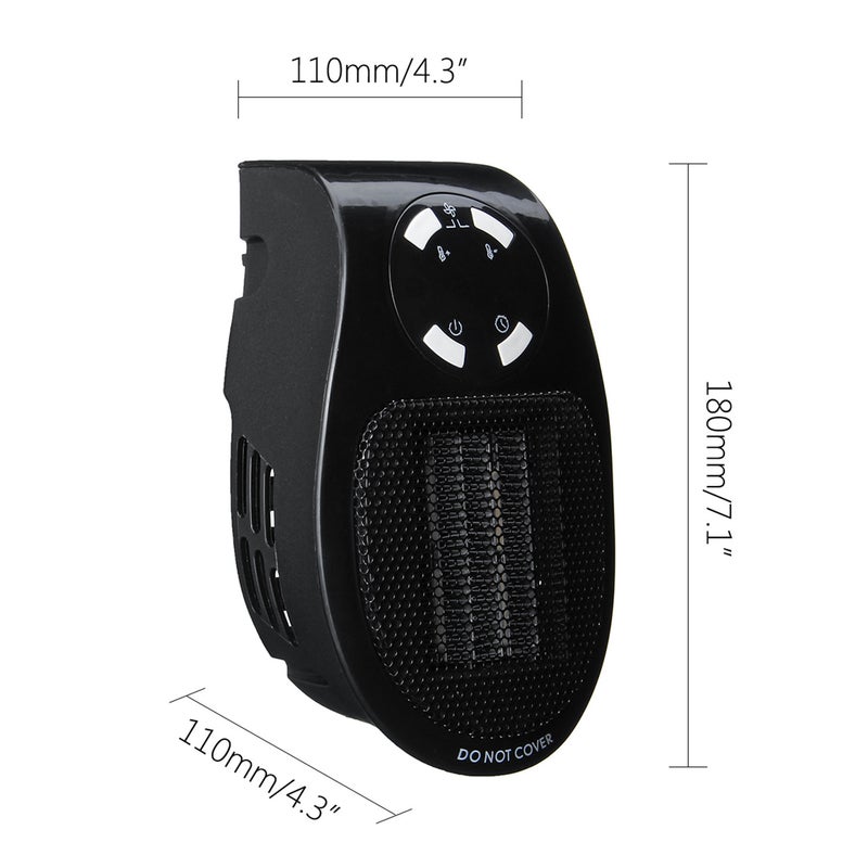 500W heaters for indoor use, portable heater, wall mounted heater with adjustable thermostat timer, small space heater, small portable space heater - Image 4