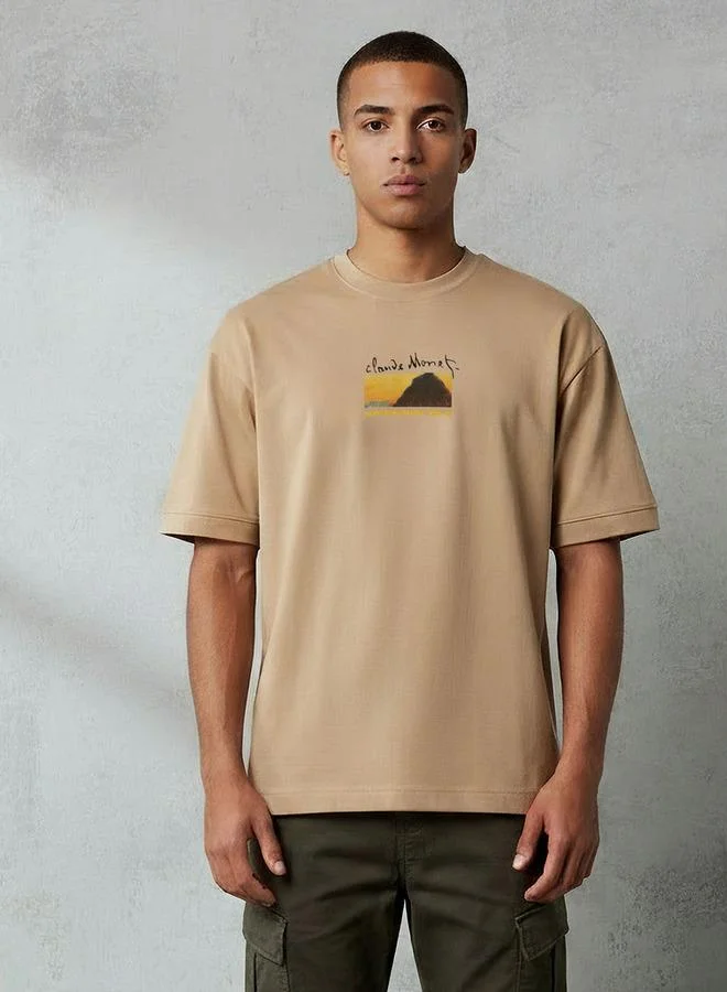 SP Characters Men Regular Fit Crew Neck Short Sleeves Graphic Print T-shirt