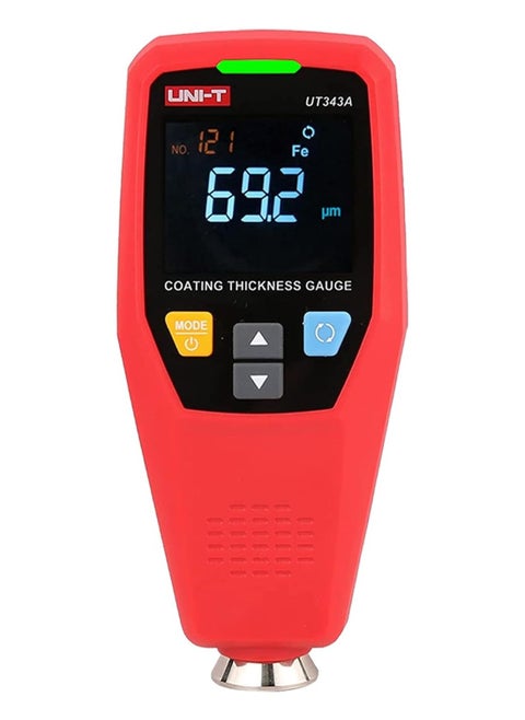 Coating Thickness Gauge UT343A, Professional Digital Paint Thickness Gauge Paint Depth Meter for Used Car, Resolution 0.01mils, F/NF, with Visual Go-NoGo Indicator and Rotatable EBTN Display