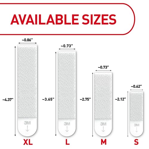 Command 20 Lb XL Heavyweight Picture Hanging Strips, Damage Free Hanging Picture Hangers, Heavy Duty Wall Hanging Strips for Living Spaces, 8 White Adhesive Strip Pairs - Image 2
