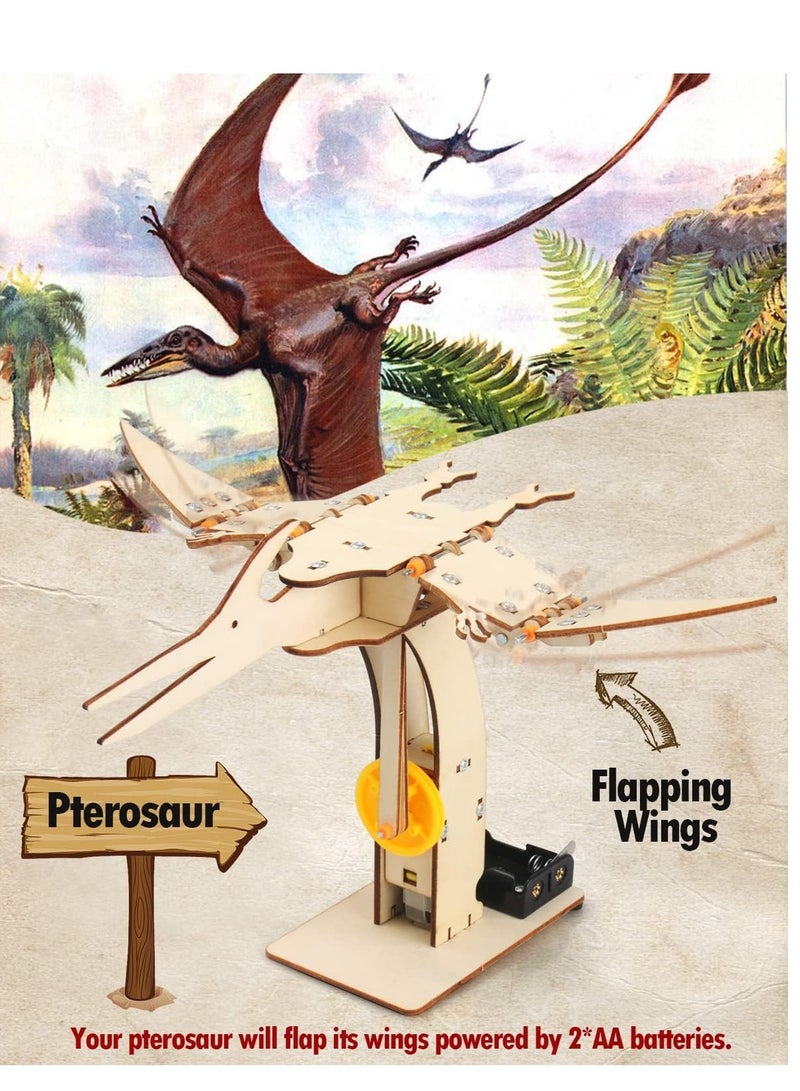 4 Pack Dinosaur Toys for Kids 8-12, STEM Kits, Boys Toys Age 8-10, 3D Wooden Puzzle Robotic Model, Educational Science Building Projects Crafts, Gifts for Boys Girls 8 9 10 11 12 Years Old - Image 5