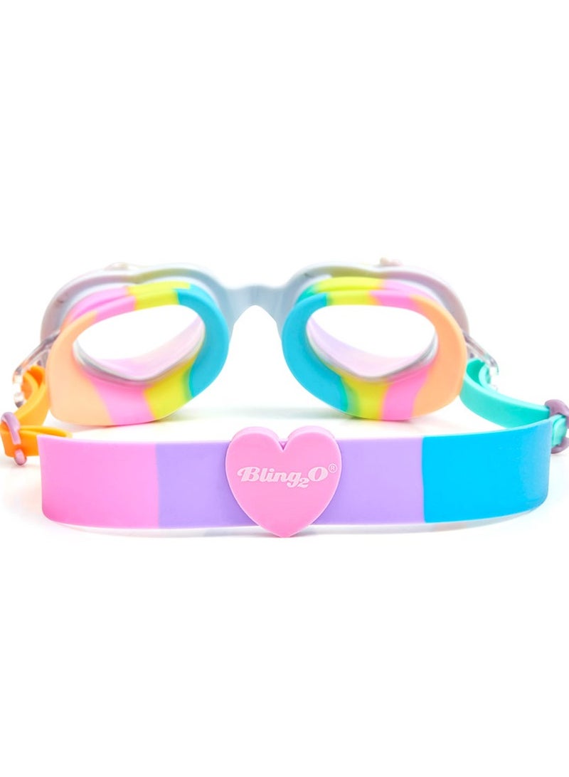 Bling2O Pony Ride Magical Ride Rainbow Swim Goggles for Kids - Anti Fog, No Leak, Non Slip, UV Protection - Hard Travel Case - Lead and Latex Free - Image 2