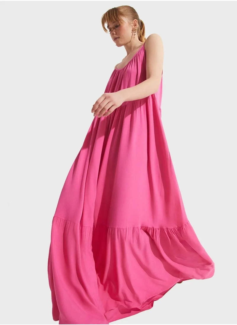 JUNE Tiered Maxi Dress
