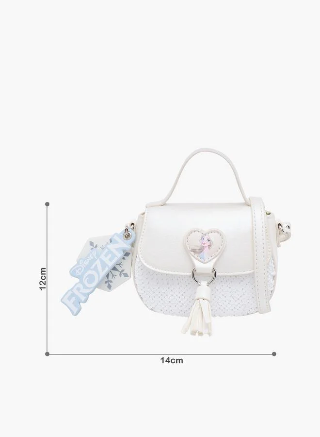 ديزني Elsa Applique Crossbody Bag With Flap Closure
