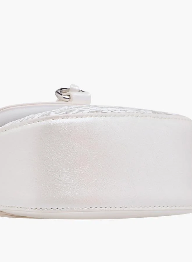 Disney WHITE Elsa Applique Crossbody Bag With Flap Closure for Women | Best Price UAE