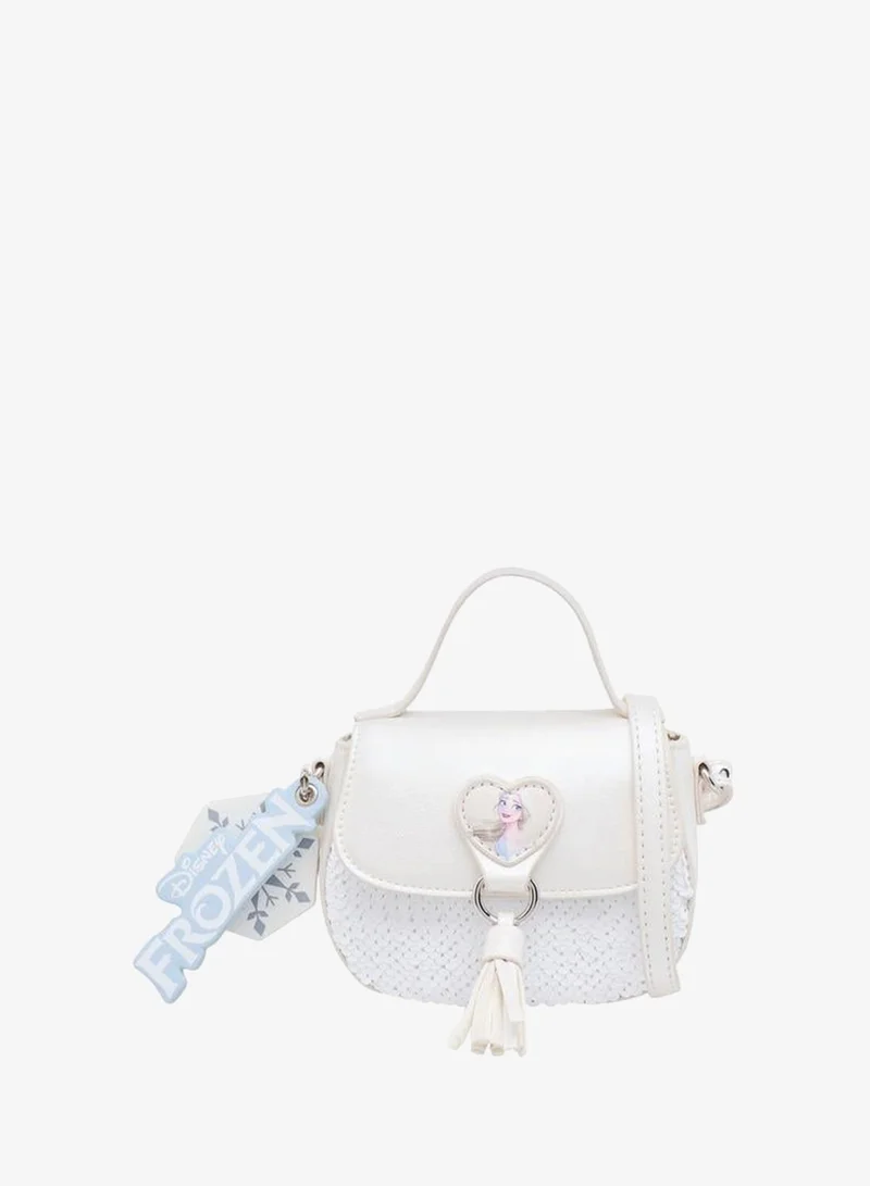 ديزني Elsa Applique Crossbody Bag With Flap Closure
