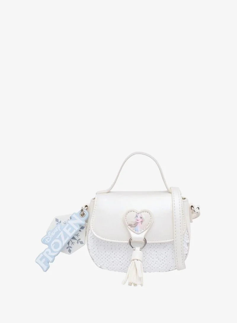 ديزني Elsa Applique Crossbody Bag With Flap Closure