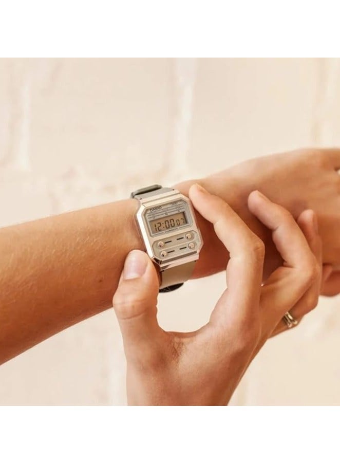 كاسيو ساعة كاسيو للجنسين بمينا رقمية شفافة وسوار من الراتنج طراز A100WEF-3ADF، أخضر، أخضر، حزام - Image 4