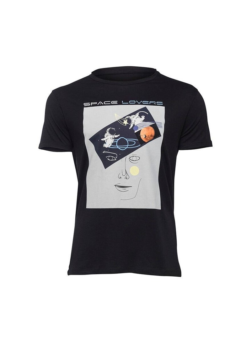 Biggdesign Men's Crew Neck T Shirt Printed Short Sleeve  - Image 1
