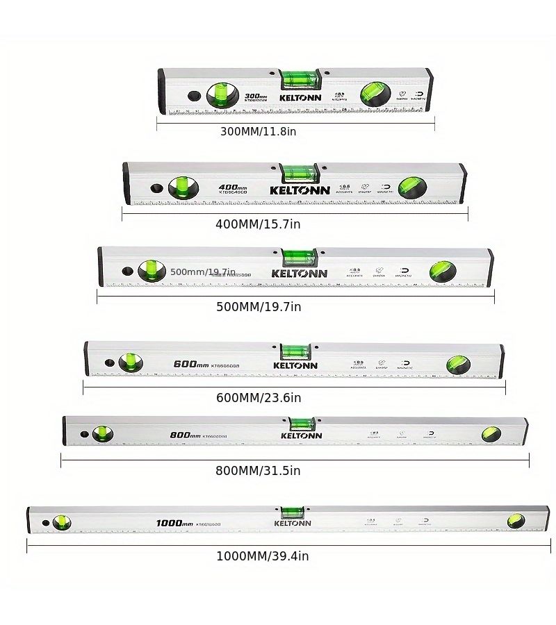 5Pcs Steel Levels Set 300MM to 1000MM Six Sizes Available - Image 4