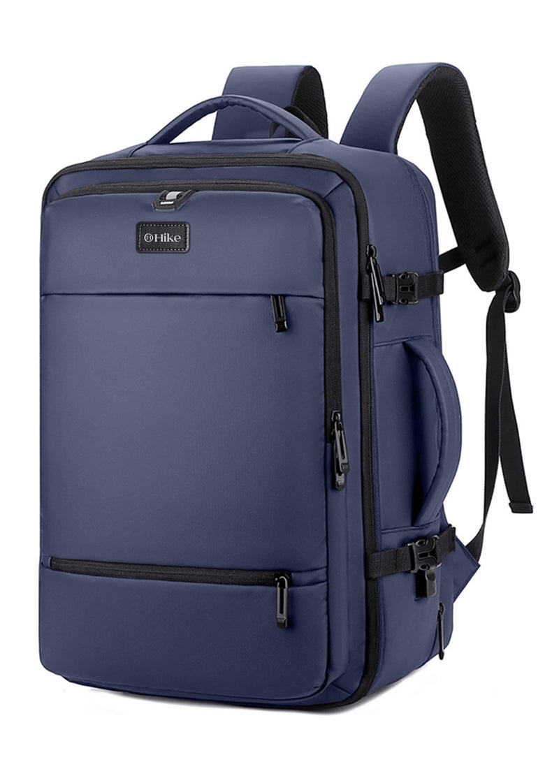 HIKE Unisex Expandable Shoulder Backpack Water Resistant Laptop Daypack with 360° Degree Opening and Separate Laptop Compartment for Travel/Business/College, HK2101-BLUE - Image 1