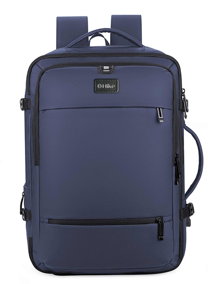 HIKE Unisex Expandable Shoulder Backpack Water Resistant Laptop Daypack with 360° Degree Opening and Separate Laptop Compartment for Travel/Business/College, HK2101-BLUE - Image 2