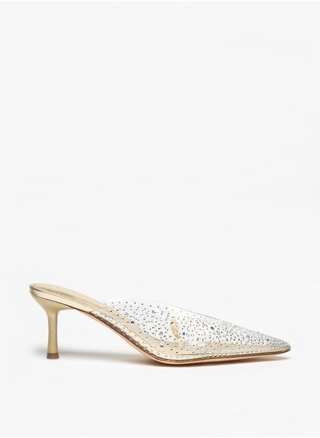 Flora Bella By Shoexpress - Women Embellished SlipOn Mules with Stiletto Heels  Ramadan Collection - Image 1