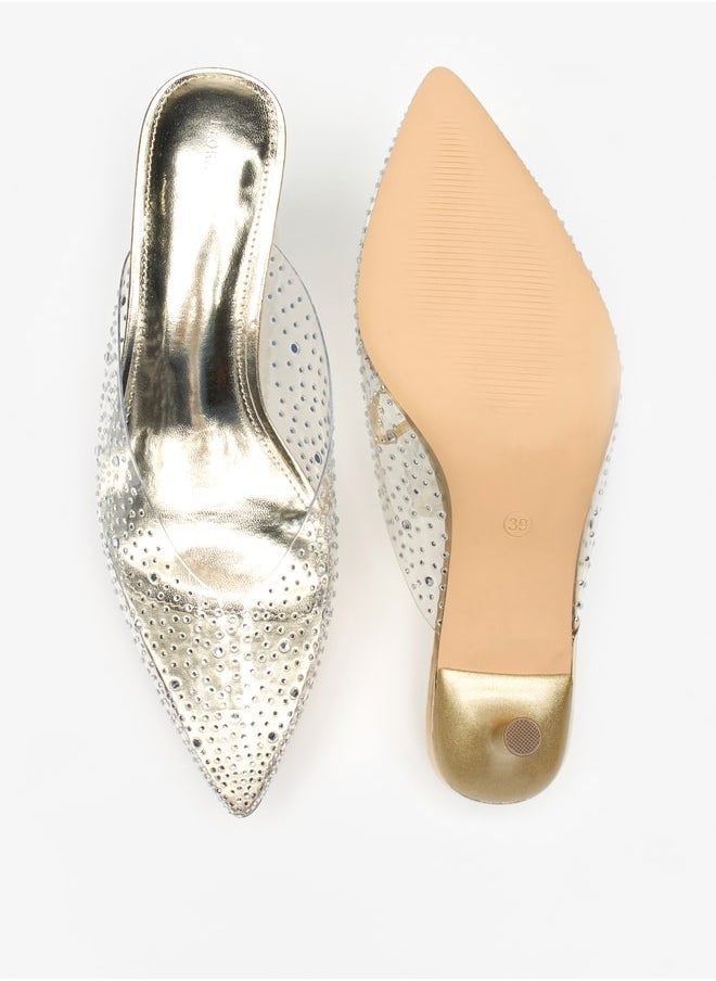 Flora Bella By Shoexpress - Women Embellished SlipOn Mules with Stiletto Heels  Ramadan Collection - Image 1