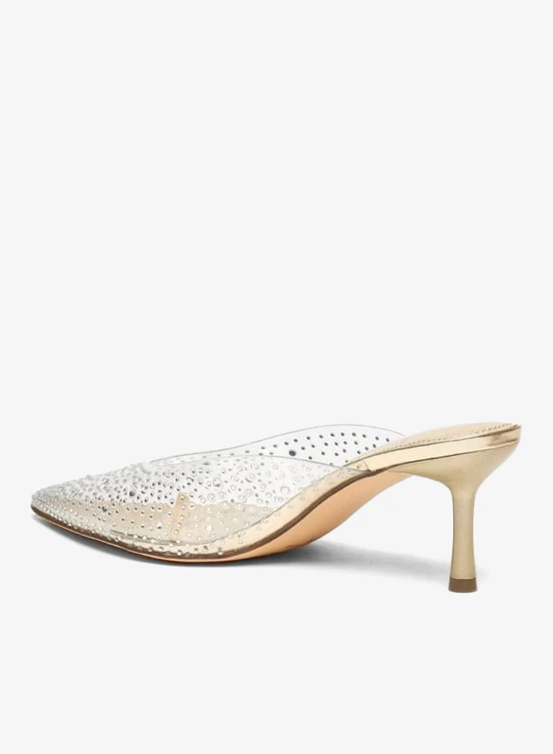 Flora Bella By Shoexpress Women Embellished SlipOn Mules with Stiletto Heels