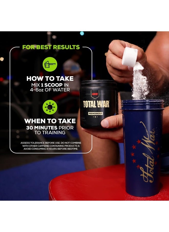 REDCON1 - Total War Preworkout - Contains 320mg of Caffeine from Green Tea, Juniper & Beta Alanine - Pre Work Out with Amino Acids to Increase Pump, Energy + Endurance (Sour Gummy Bear, 30 Servings) - Image 1