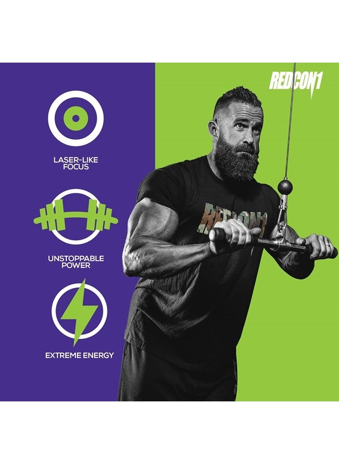 REDCON1 - Total War Preworkout - Contains 320mg of Caffeine from Green Tea, Juniper & Beta Alanine - Pre Work Out with Amino Acids to Increase Pump, Energy + Endurance (Sour Gummy Bear, 30 Servings) - Image 1