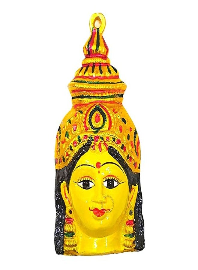 SRI YAGNAA - وجه إلهة أصفر مقاس 20.32 سم - وجه أمافاري - وجه فارالاكشمي للعبادة الروحية - Image 2