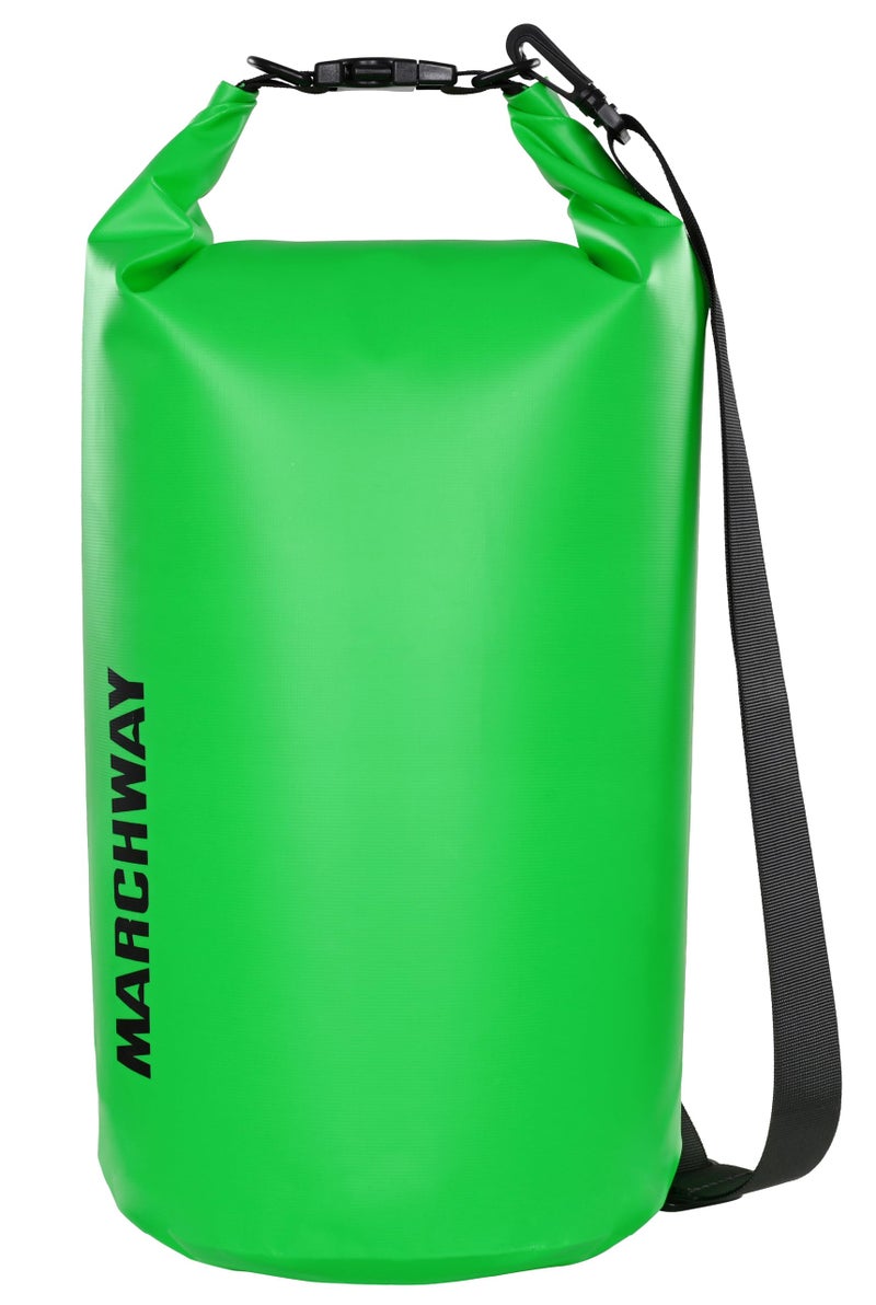 MARCHWAY Floating Waterproof Dry Bag Backpack 5L/10L/20L/30L/40L, Roll Top Sack Keeps Gear Dry for Kayaking, Rafting, Boating, Swimming, Camping, Hiking, Beach, Fishing (Green, 20L) - Image 1