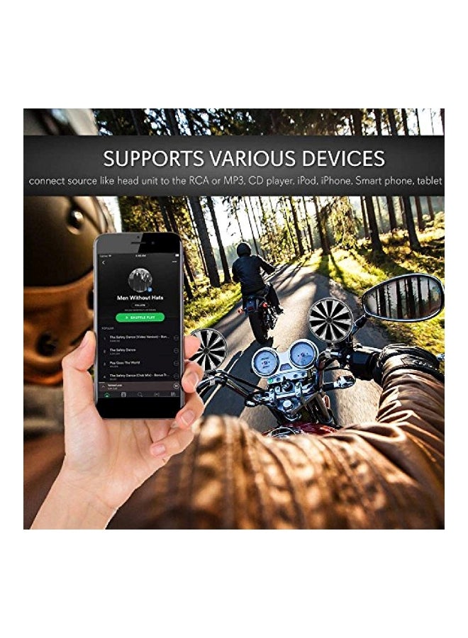 Lanzar Motorcycle Waterproof Speaker Amplifier System Set of 3 Inch 700W Weatherproof Speakers, AUX in - Handlebar Mount Mini Stereo - for ATV,Motorbike OPTIMC90 Black, 16.00in. x 10.00in. x 5.00in. - Image 5